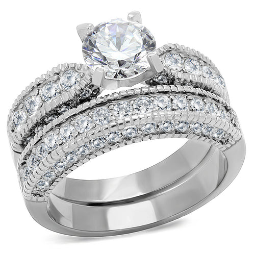 Load image into Gallery viewer, Women 2-Piece Stainless Steel Wedding Ring Set