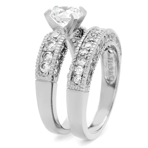 Load image into Gallery viewer, Women 2-Piece Stainless Steel Wedding Ring Set