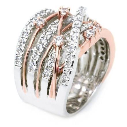 Load image into Gallery viewer, Crystal Crossover Ring