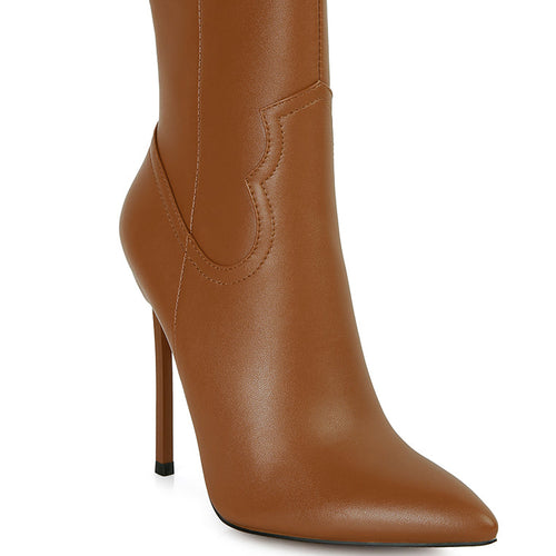 Load image into Gallery viewer, jenner high heel cowboy ankle boots
