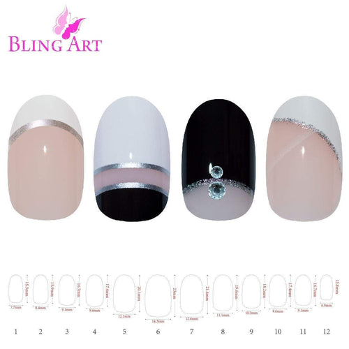 Load image into Gallery viewer, False Nails by Bling Art 360 Oval Medium Transparent Acrylic Fake Nail
