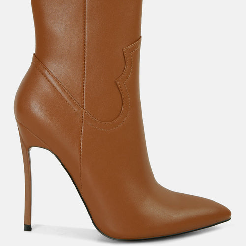 Load image into Gallery viewer, jenner high heel cowboy ankle boots
