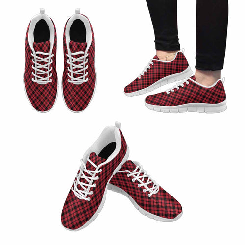 Load image into Gallery viewer, [LIMITED TIME OFFER !!!] Uniquely You Sneakers for Men,   Buffalo Plaid Red and Black - Running
