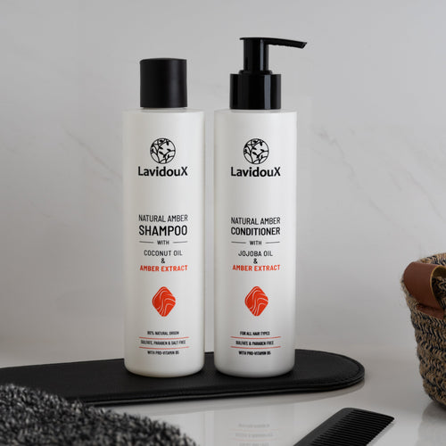 Load image into Gallery viewer, [LIMITED TIME OFFER !!!] Natural Amber Shampoo &amp; Conditioner Set
