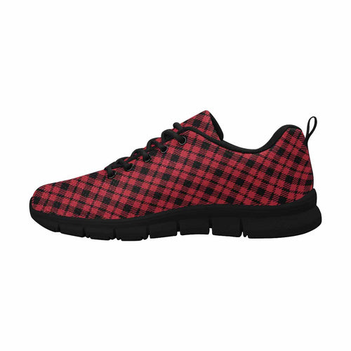 Load image into Gallery viewer, [LIMITED TIME OFFER !!!] Uniquely You Sneakers for Men, Buffalo Plaid Red and Black Running
