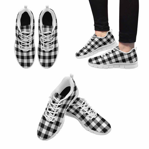 Load image into Gallery viewer, [LIMITED TIME OFFER !!!] Uniquely You Sneakers for Men, Buffalo Plaid Black and White - S554633
