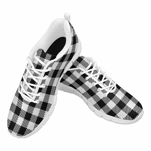 Load image into Gallery viewer, [LIMITED TIME OFFER !!!] Uniquely You Sneakers for Men, Buffalo Plaid Black and White - S554633
