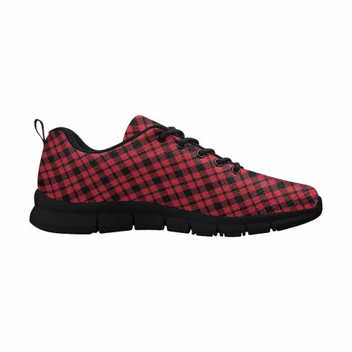 Load image into Gallery viewer, [LIMITED TIME OFFER !!!] Uniquely You Sneakers for Men, Buffalo Plaid Red and Black Running
