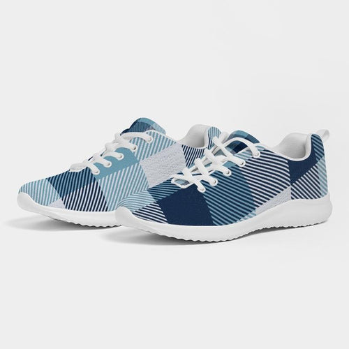 Load image into Gallery viewer, [LIMITED TIME OFFER !!!] Mens Sneakers, Blue Plaid Low Top Canvas Running Shoes - PZT475
