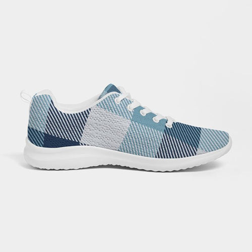 Load image into Gallery viewer, [LIMITED TIME OFFER !!!] Mens Sneakers, Blue Plaid Low Top Canvas Running Shoes - PZT475
