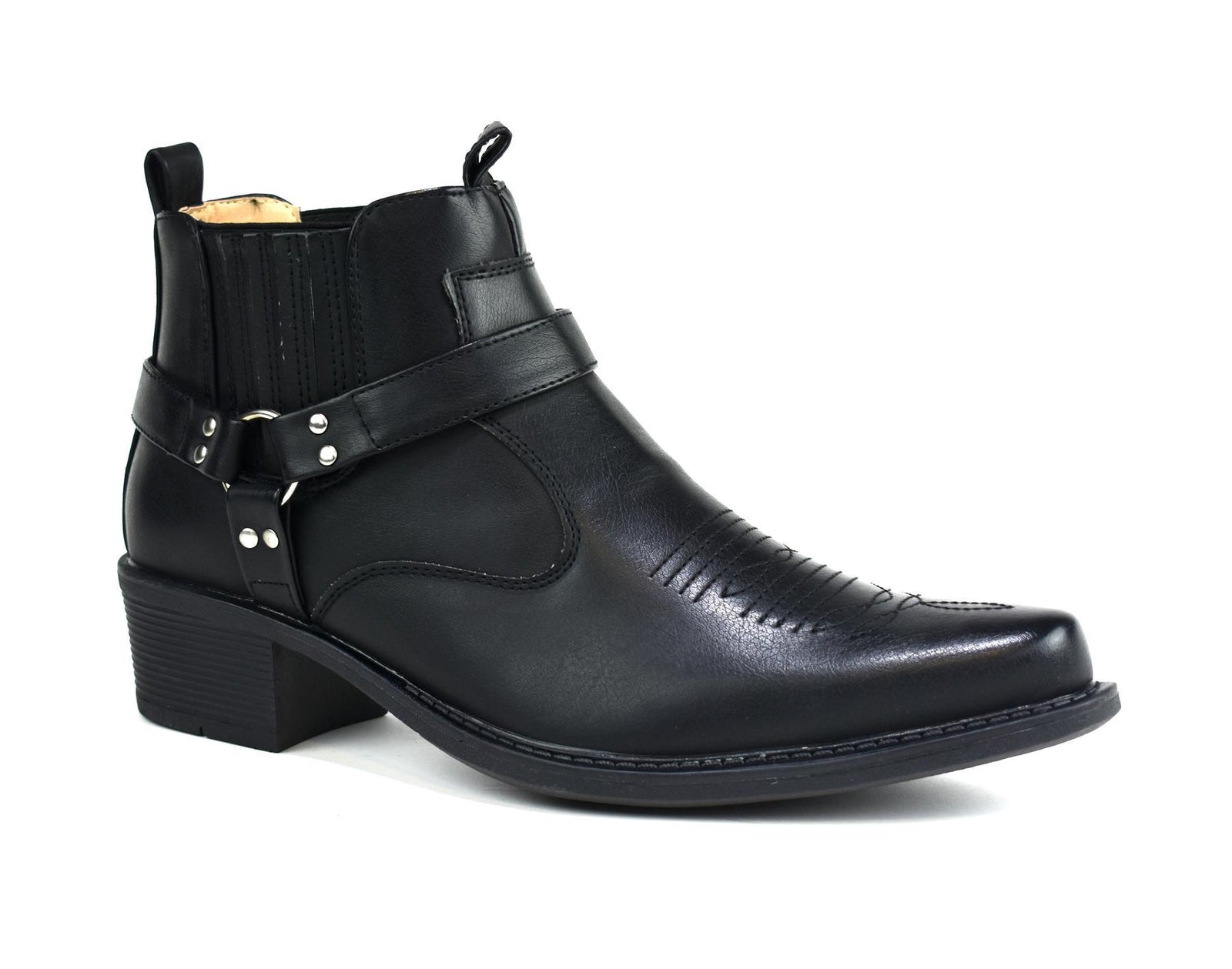 [LIMITED TIME OFFER !!!] Men's Mid Top Cowboy Boots Black