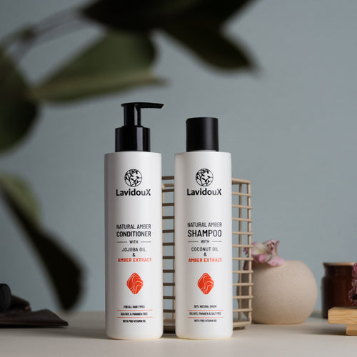 Load image into Gallery viewer, [LIMITED TIME OFFER !!!] Natural Amber Shampoo &amp; Conditioner Set
