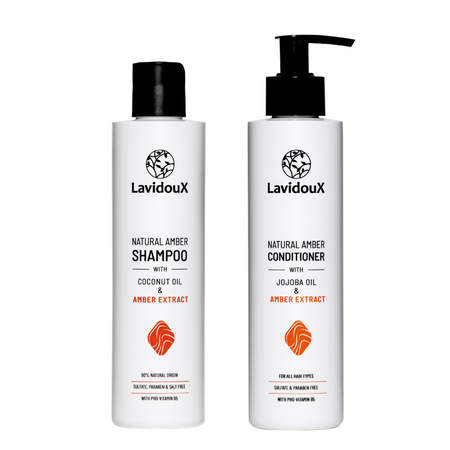 [LIMITED TIME OFFER !!!] Natural Amber Shampoo & Conditioner Set