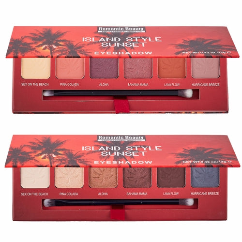 [LIMITED TIME OFFER !!!] Island Sunset 6-Color Eyeshadow Palettes - SET