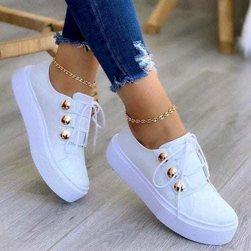 Load image into Gallery viewer, [LIMITED TIME OFFER !!!] Light Breathable Casual Female Flat Shoes White/Gold/Black/Rose Gold
