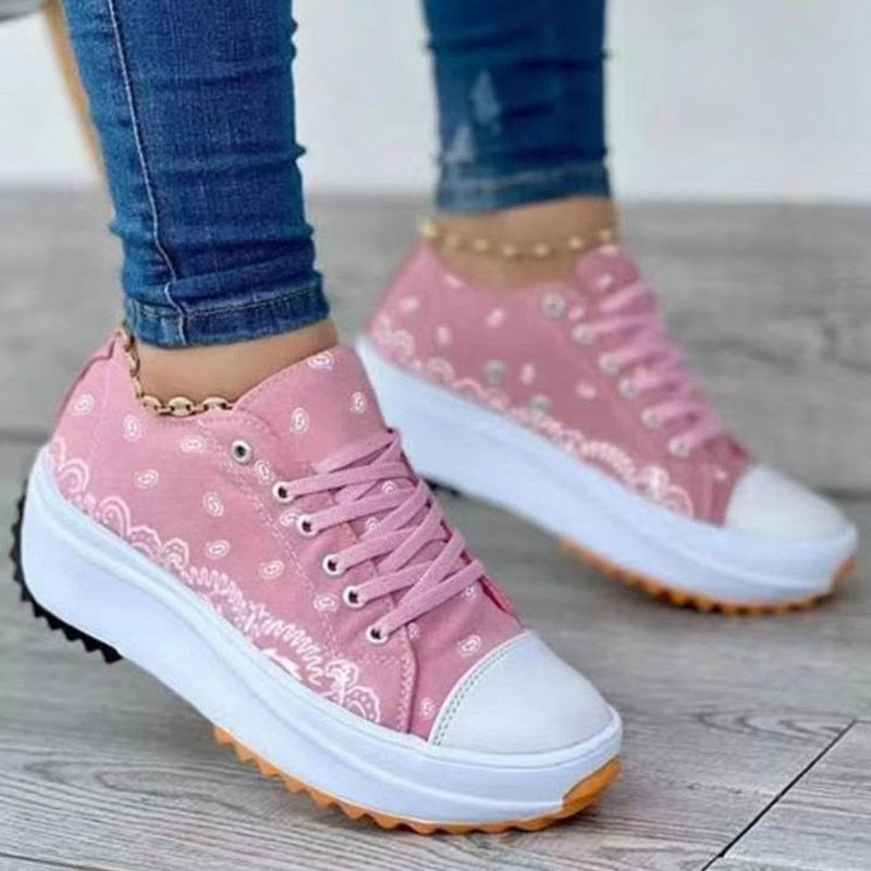 [LIMITED TIME OFFER !!!] Fashion Women Sneakers Casual Sport Shoes Pattern Canvas