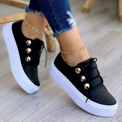 Load image into Gallery viewer, [LIMITED TIME OFFER !!!] Light Breathable Casual Female Flat Shoes White/Gold/Black/Rose Gold
