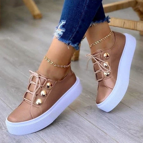 Load image into Gallery viewer, [LIMITED TIME OFFER !!!] Light Breathable Casual Female Flat Shoes White/Gold/Black/Rose Gold
