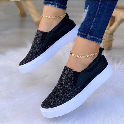 Load image into Gallery viewer, [LIMITED TIME OFFER !!!] Moccasins Crystal Flat Female Loafers Shoes Gold/Black/Rose Gold
