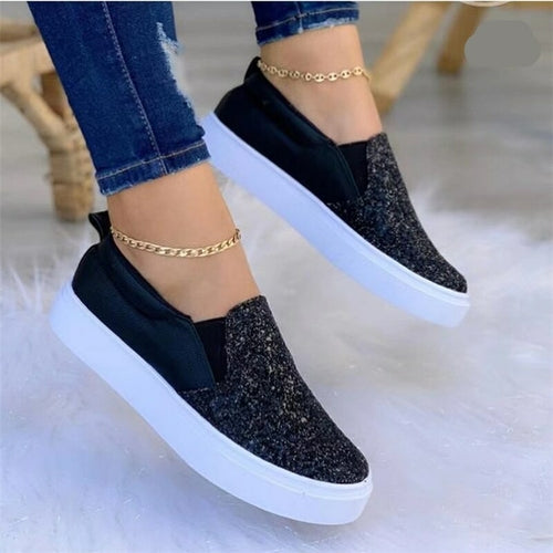 Load image into Gallery viewer, [LIMITED TIME OFFER !!!] Moccasins Crystal Flat Female Loafers Shoes Gold/Black/Rose Gold
