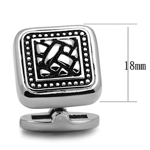 Load image into Gallery viewer, [LIMITED TIME OFFER !!!] TK1256 - High polished (no plating) Stainless Steel Cufflink with
