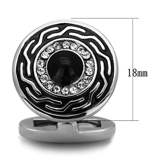 Load image into Gallery viewer, [LIMITED TIME OFFER !!!] TK1264 - High polished (no plating) Stainless Steel Cufflink with Top
