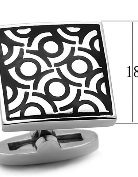 [LIMITED TIME OFFER !!!] TK1271 - High polished (no plating) Stainless Steel Cufflink with