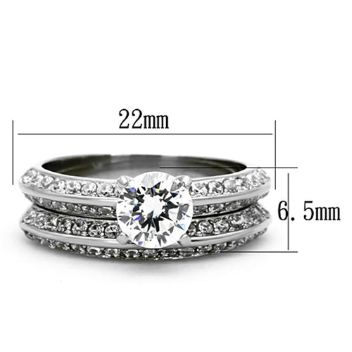 Load image into Gallery viewer, [LIMITED TIME OFFER !!!] Women Stainless Steel Cubic Zirconia Rings TK1320
