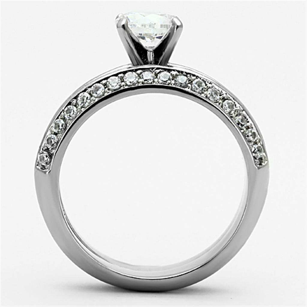 [LIMITED TIME OFFER !!!] Women Stainless Steel Cubic Zirconia Rings TK1320