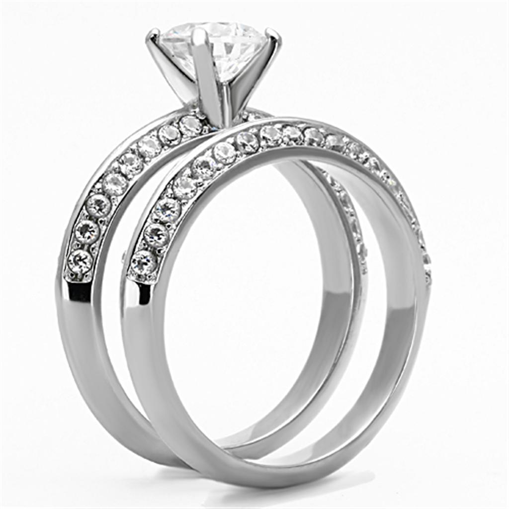 [LIMITED TIME OFFER !!!] Women Stainless Steel Cubic Zirconia Rings TK1320