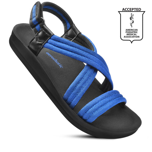 Load image into Gallery viewer, [LIMITED TIME OFFER !!!] Aerothotic Hadal Women&#39;s Velcro Ankle Strap Slip on Sandals
