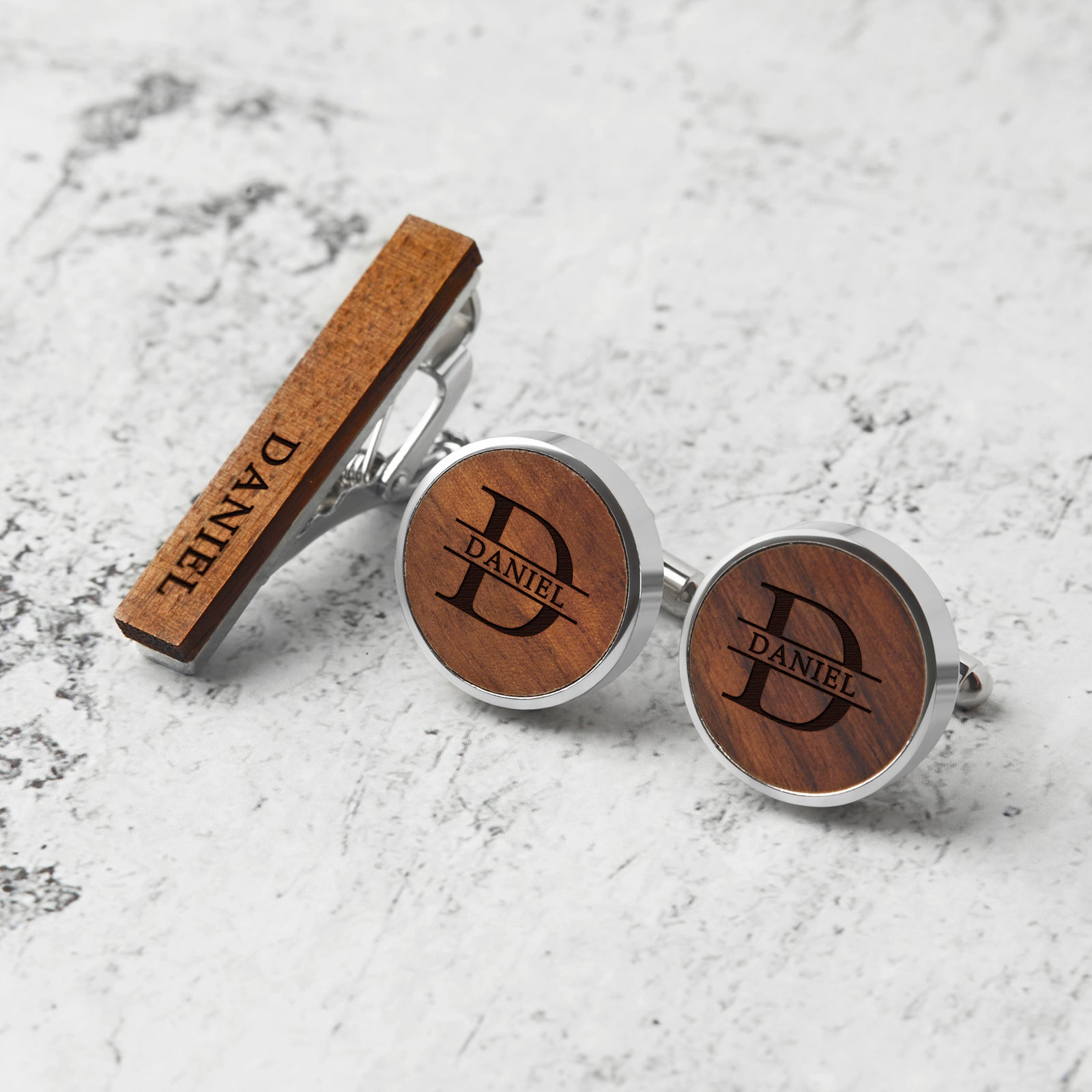 [LIMITED TIME OFFER !!!] Custom Wood Cufflinks Box, Groomsmen Cufflinks, Monogram Cufflinks