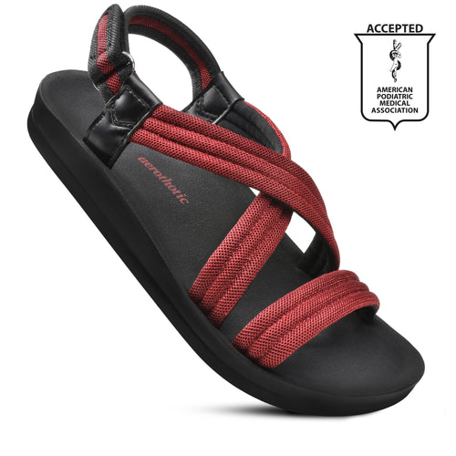 Load image into Gallery viewer, [LIMITED TIME OFFER !!!] Aerothotic Hadal Women&#39;s Velcro Ankle Strap Slip on Sandals
