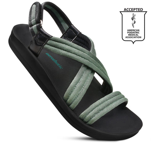 Load image into Gallery viewer, [LIMITED TIME OFFER !!!] Aerothotic Hadal Women&#39;s Velcro Ankle Strap Slip on Sandals
