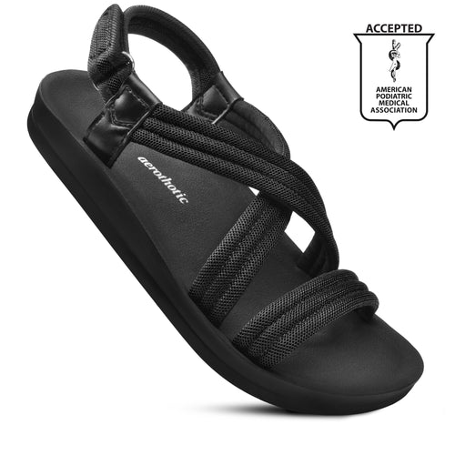 Load image into Gallery viewer, [LIMITED TIME OFFER !!!] Aerothotic Hadal Women&#39;s Velcro Ankle Strap Slip on Sandals
