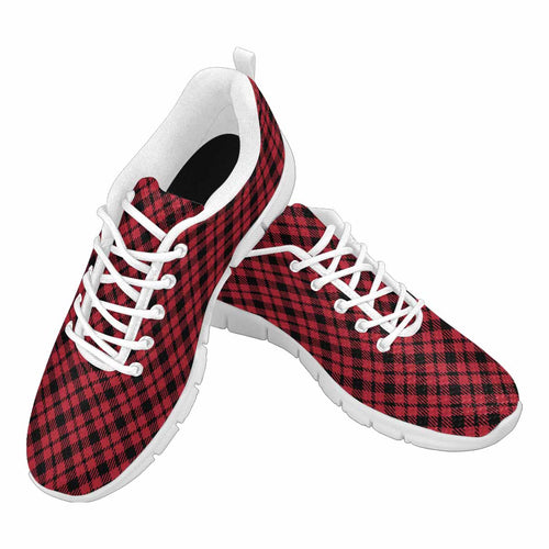 Load image into Gallery viewer, [LIMITED TIME OFFER !!!] Uniquely You Sneakers for Men,   Buffalo Plaid Red and Black - Running
