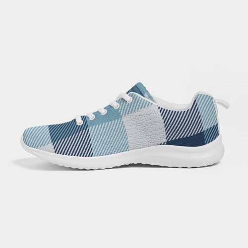 Load image into Gallery viewer, [LIMITED TIME OFFER !!!] Mens Sneakers, Blue Plaid Low Top Canvas Running Shoes - PZT475
