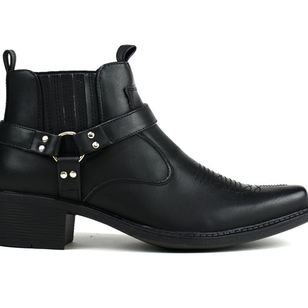 [LIMITED TIME OFFER !!!] Men's Mid Top Cowboy Boots Black
