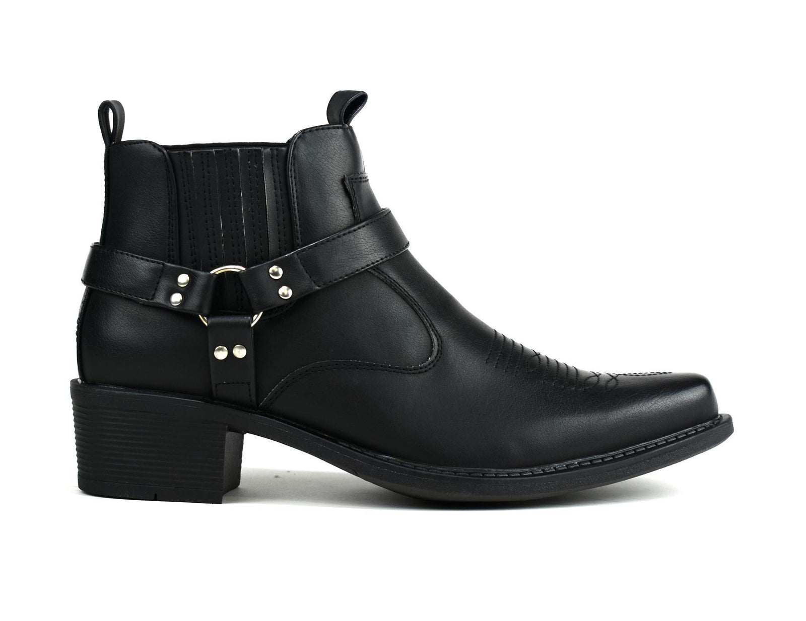 [LIMITED TIME OFFER !!!] Men's Mid Top Cowboy Boots Black