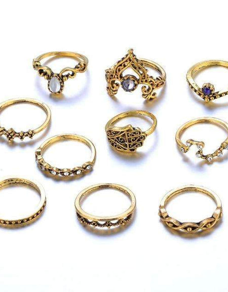 [LIMITED TIME OFFER !!!] Vintage Stackable Ring Set