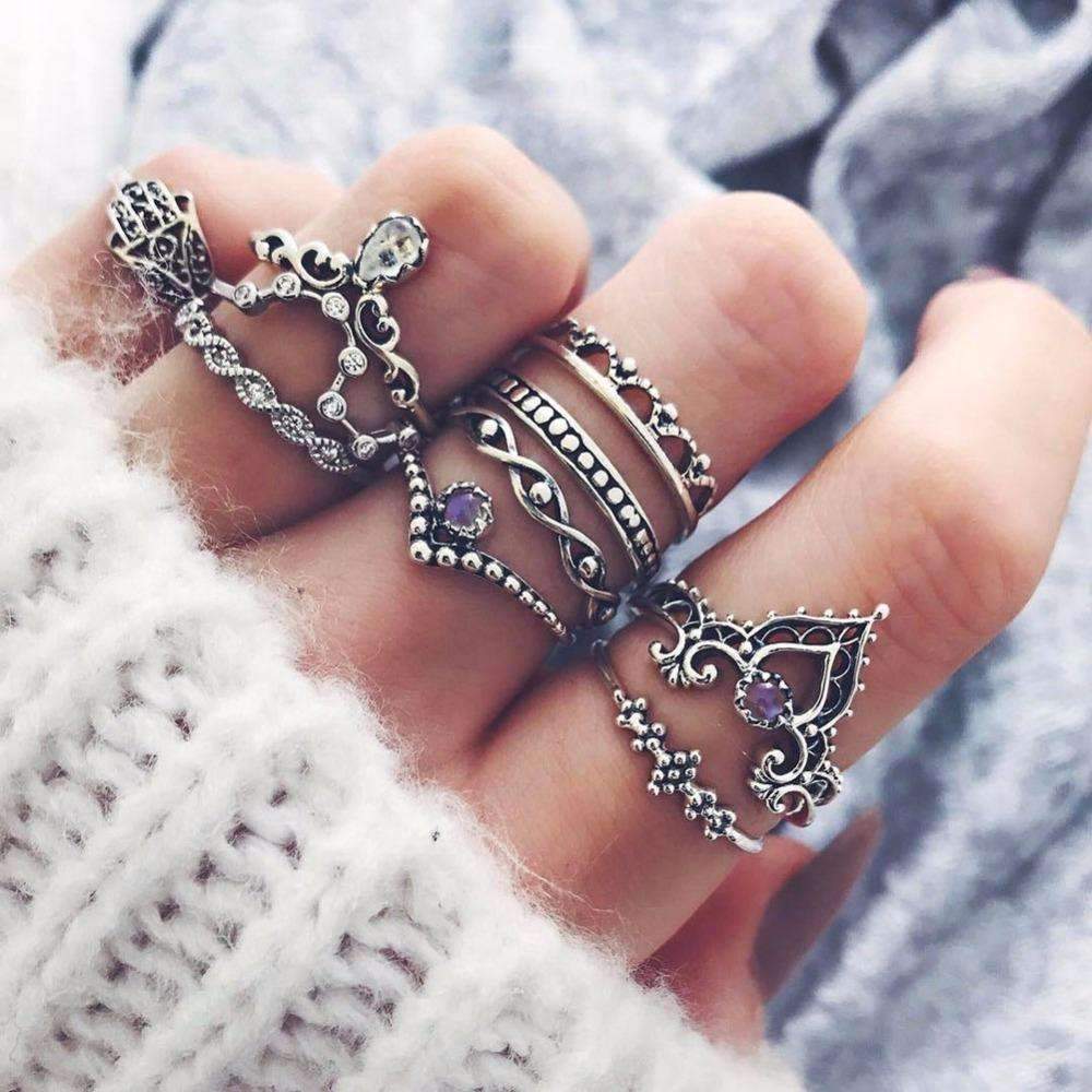 [LIMITED TIME OFFER !!!] Vintage Stackable Ring Set