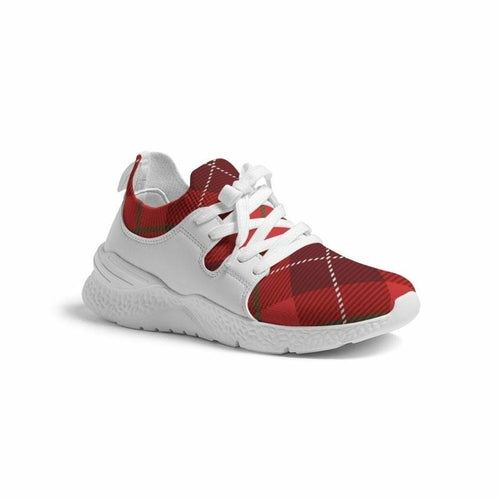 Load image into Gallery viewer, [LIMITED TIME OFFER !!!] Men&#39;s Athletic Sneakers, Red Plaid Low Top Running Shoes - 014HQF
