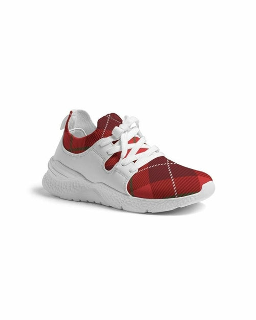 [LIMITED TIME OFFER !!!] Men's Athletic Sneakers, Red Plaid Low Top Running Shoes - 014HQF