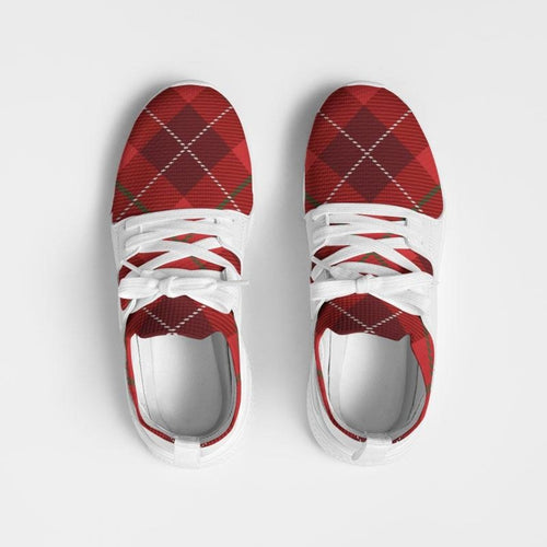 Load image into Gallery viewer, [LIMITED TIME OFFER !!!] Men&#39;s Athletic Sneakers, Red Plaid Low Top Running Shoes - 014HQF
