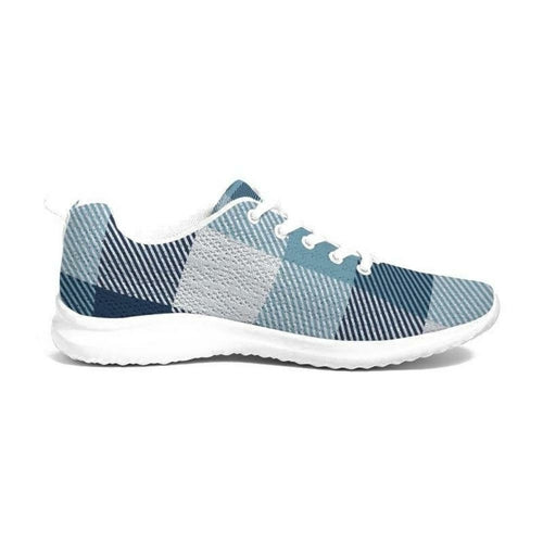 Load image into Gallery viewer, [LIMITED TIME OFFER !!!] Mens Sneakers, Blue Plaid Low Top Canvas Running Shoes - PZT475
