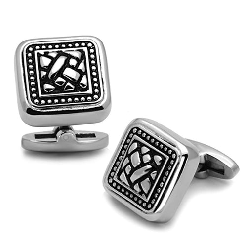 Load image into Gallery viewer, [LIMITED TIME OFFER !!!] TK1256 - High polished (no plating) Stainless Steel Cufflink with
