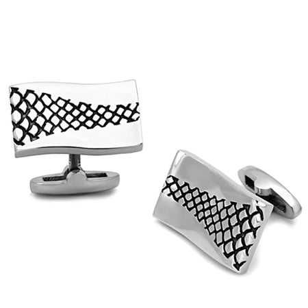 [LIMITED TIME OFFER !!!] TK1260 - High polished (no plating) Stainless Steel Cufflink with