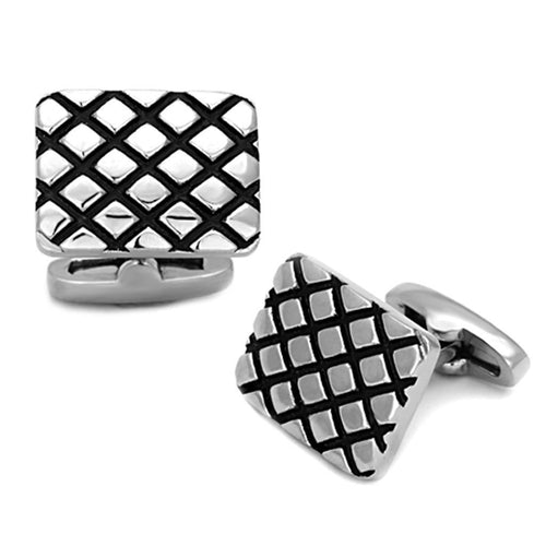 [LIMITED TIME OFFER !!!] TK1266 - High polished (no plating) Stainless Steel Cufflink with