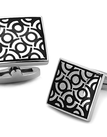 [LIMITED TIME OFFER !!!] TK1271 - High polished (no plating) Stainless Steel Cufflink with