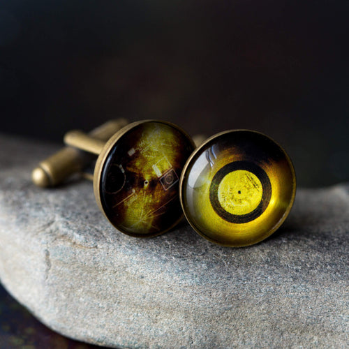 Load image into Gallery viewer, [LIMITED TIME OFFER !!!] Voyager Golden Record Antique Bronze Cufflinks
